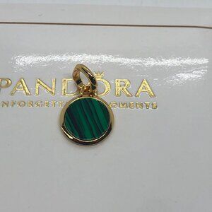 ✨🔥Pandora Green Engravable Mini Medallion Charm
